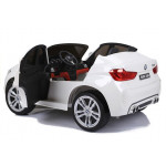 Elektrické autíčko - BMW X6M - nelakované - biele - dvojmiestne